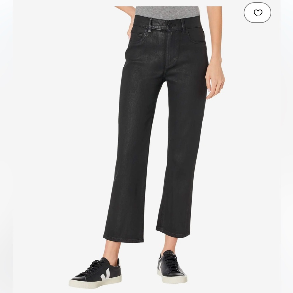 DL1961 Vintage Patti Straight Black Coated Jeans